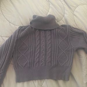 Kendall and Kylie purple cropped sweater